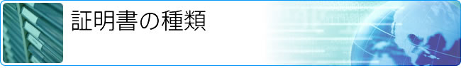 各種証明書の発行